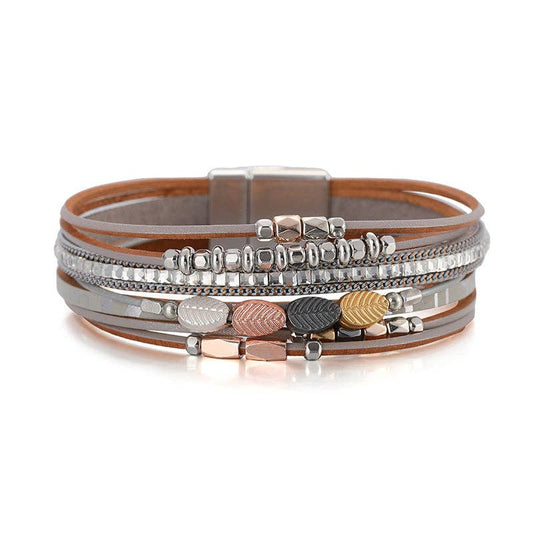 Bohemian Leather Magnetic Bracelet
