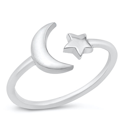 Moon & Star Ring