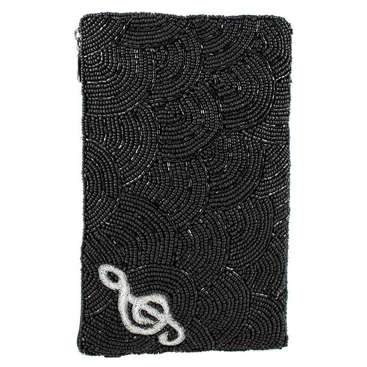 Keys to My Heart Beaded Piano Keys Crossbody Phone Bag