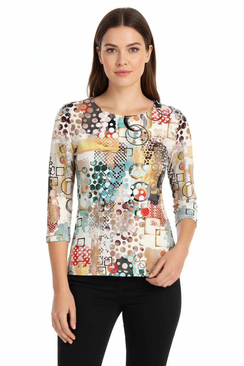 3/4 Sleeve Spandex Top