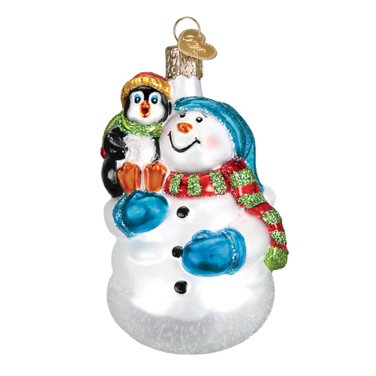 Snowman With Penguin Pal Ornament