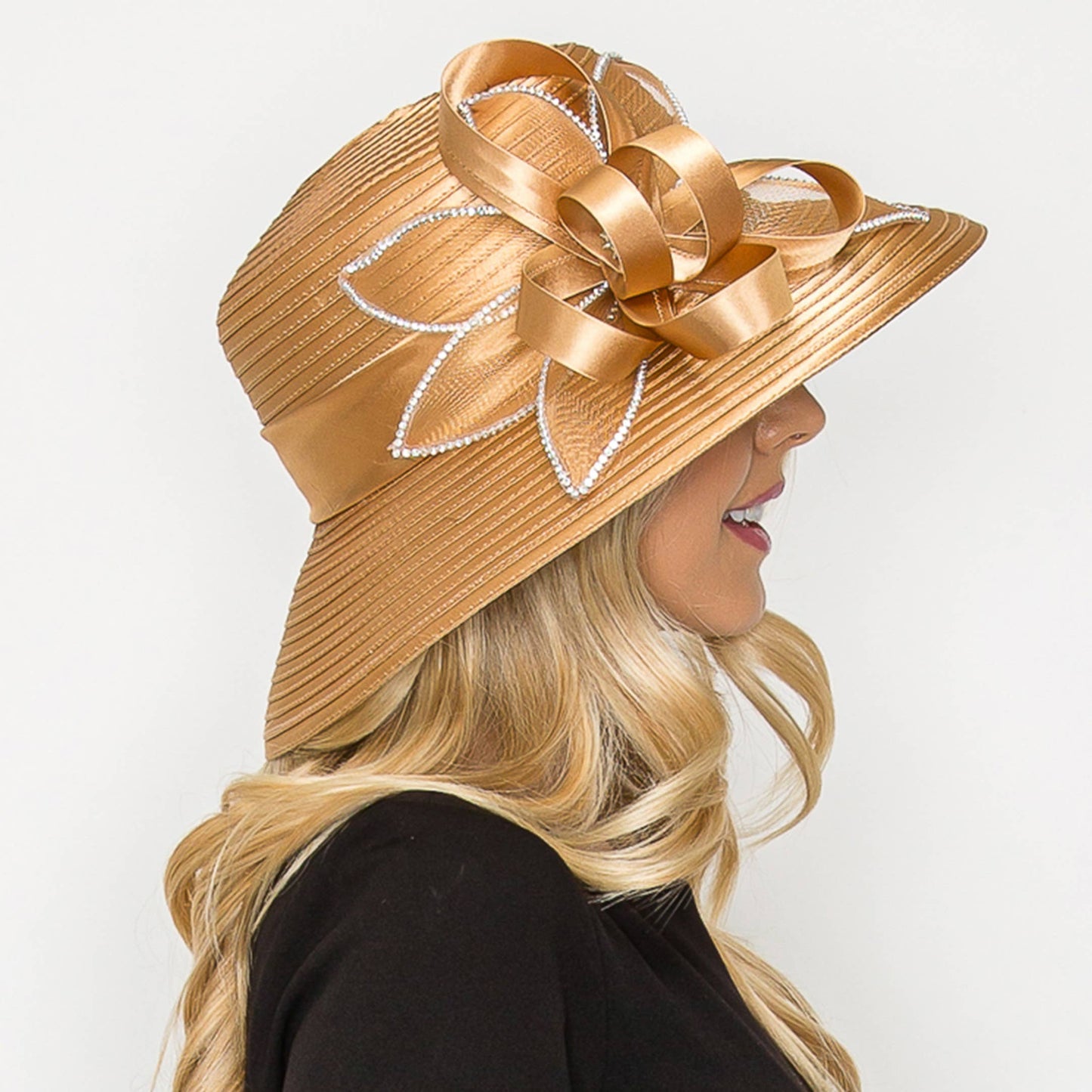 Golden Grace Bow Hat