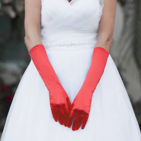 Women's Satin Elbow Gloves
