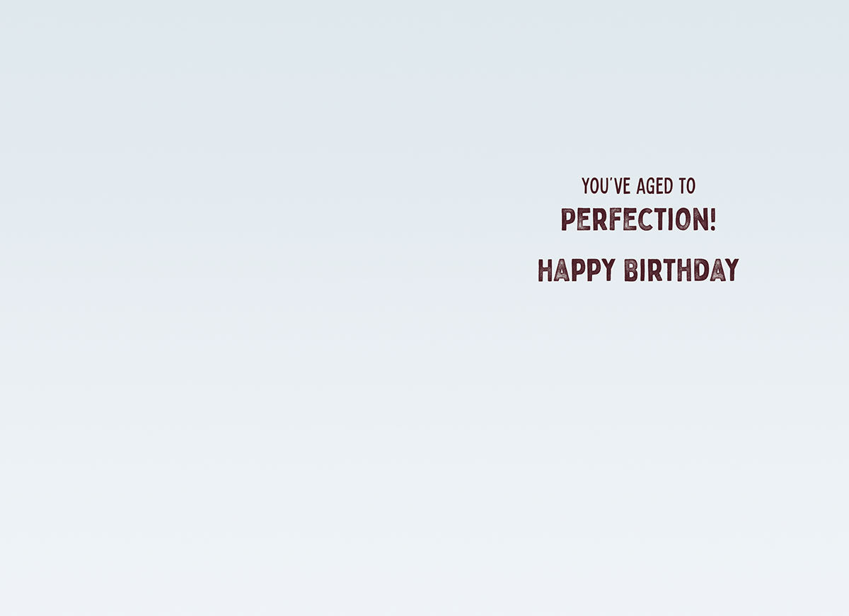 Owl Holding A Glass Of Wine Birthday Card