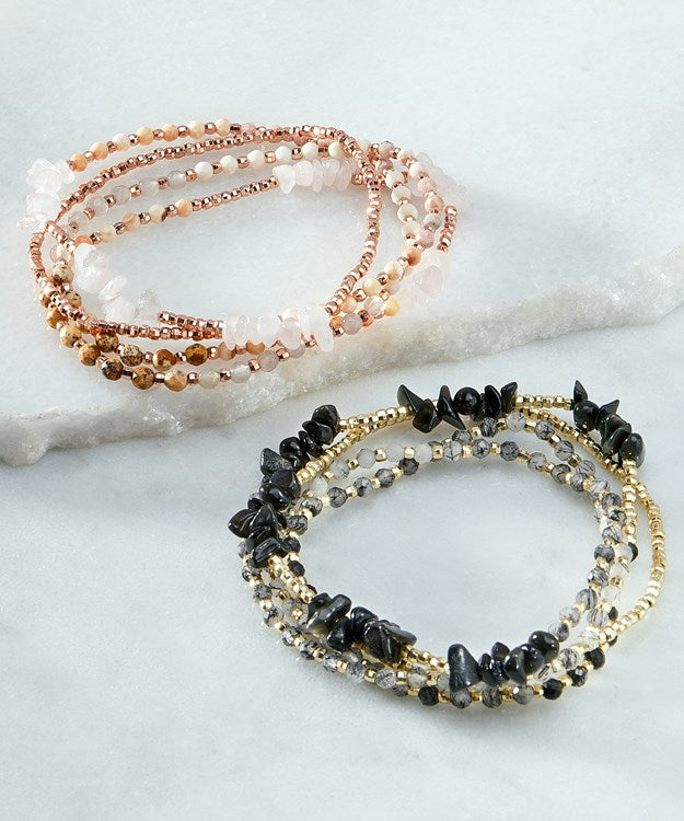 Adelite Wrap Beaded Bracelet