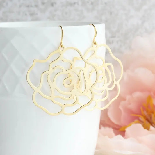 Rose Filigree Earrings