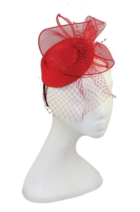 Scarlet Soirée Fascinator