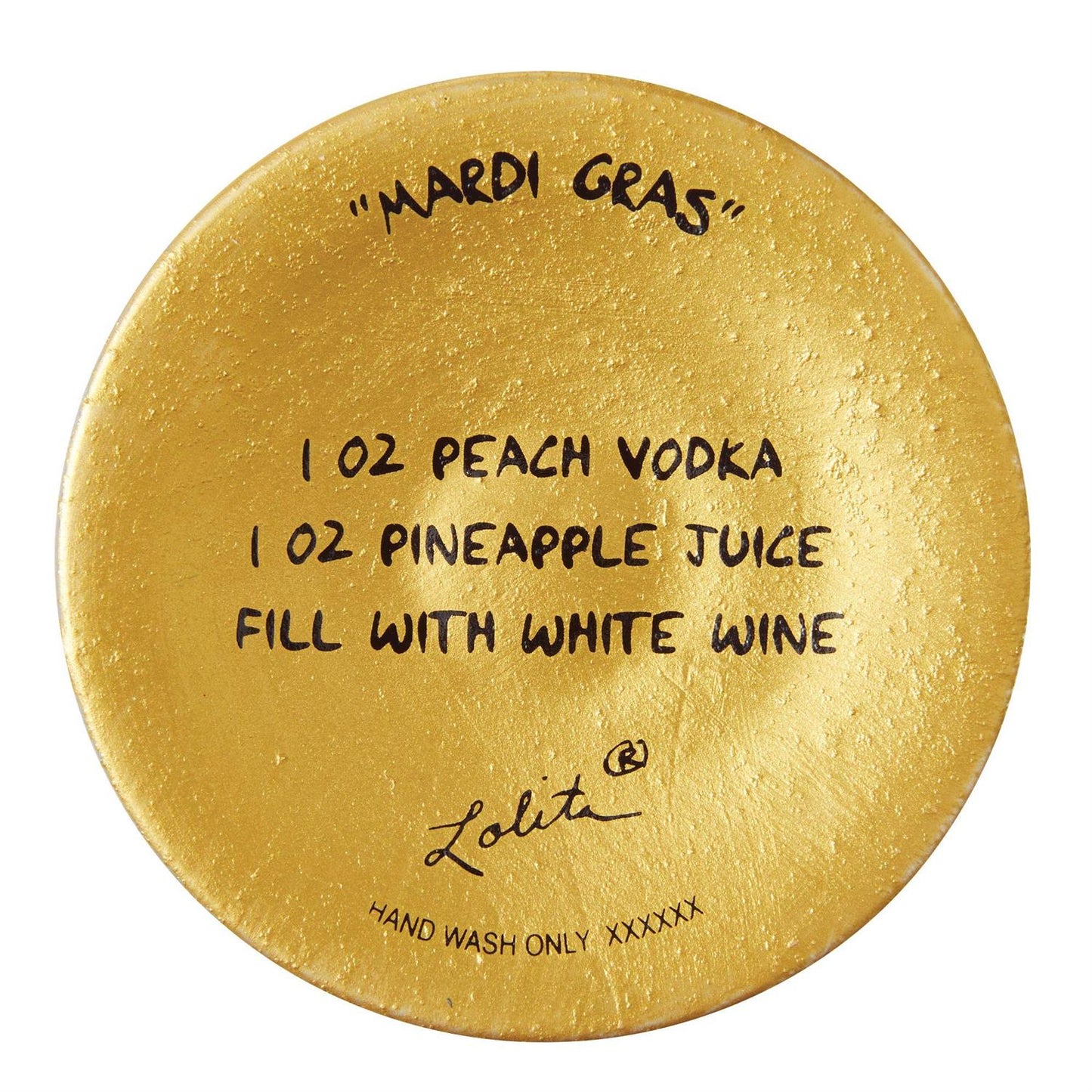 Mardi Gras Lolita Wine Glass