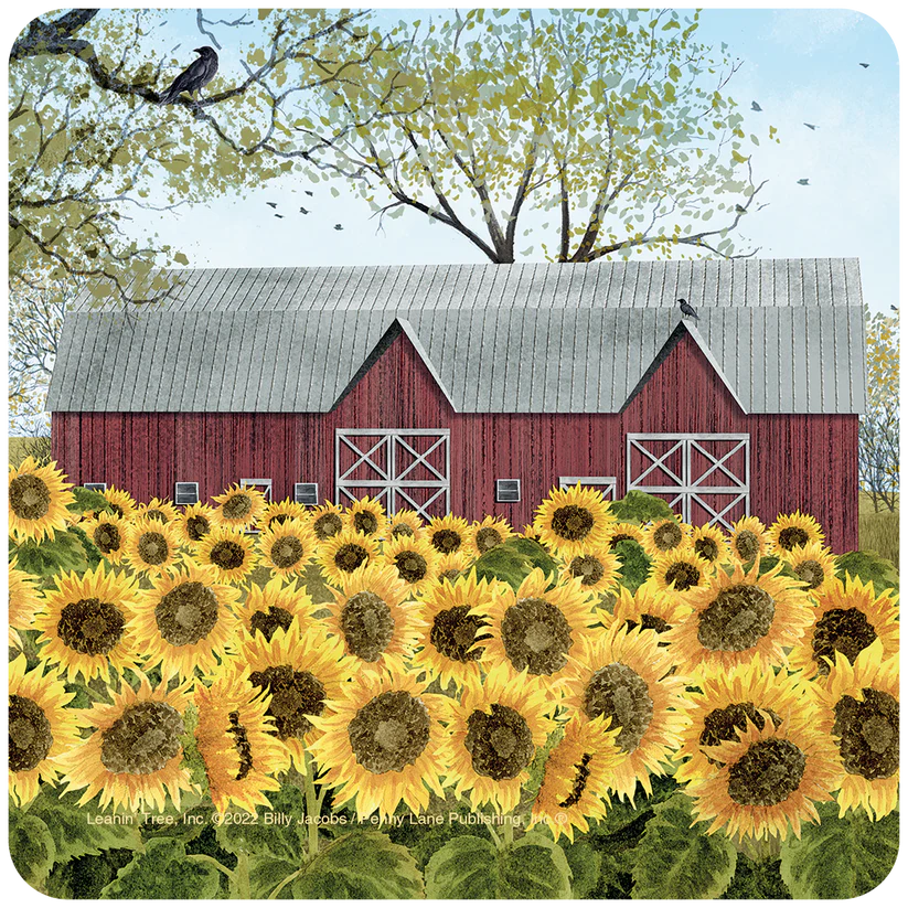 Sunflowers on the Farm Beverage Coaster
