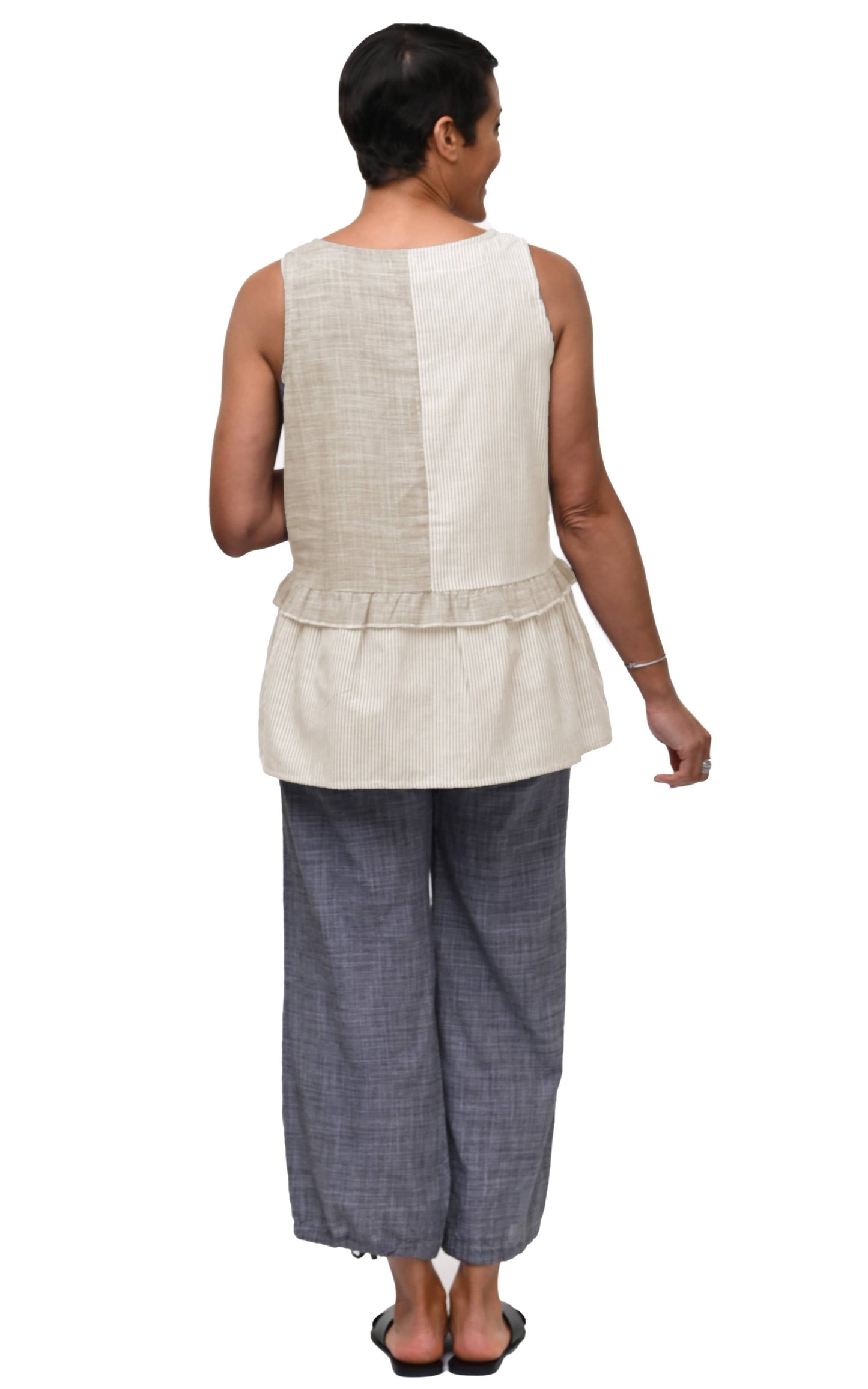 Collette Tank in Crockery Multi