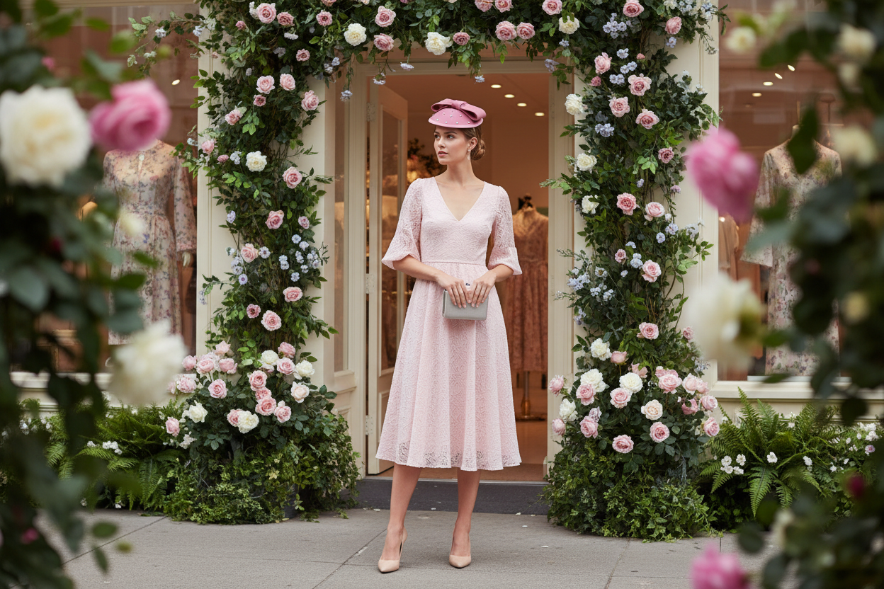 Blush Bow Elegance Fascinator