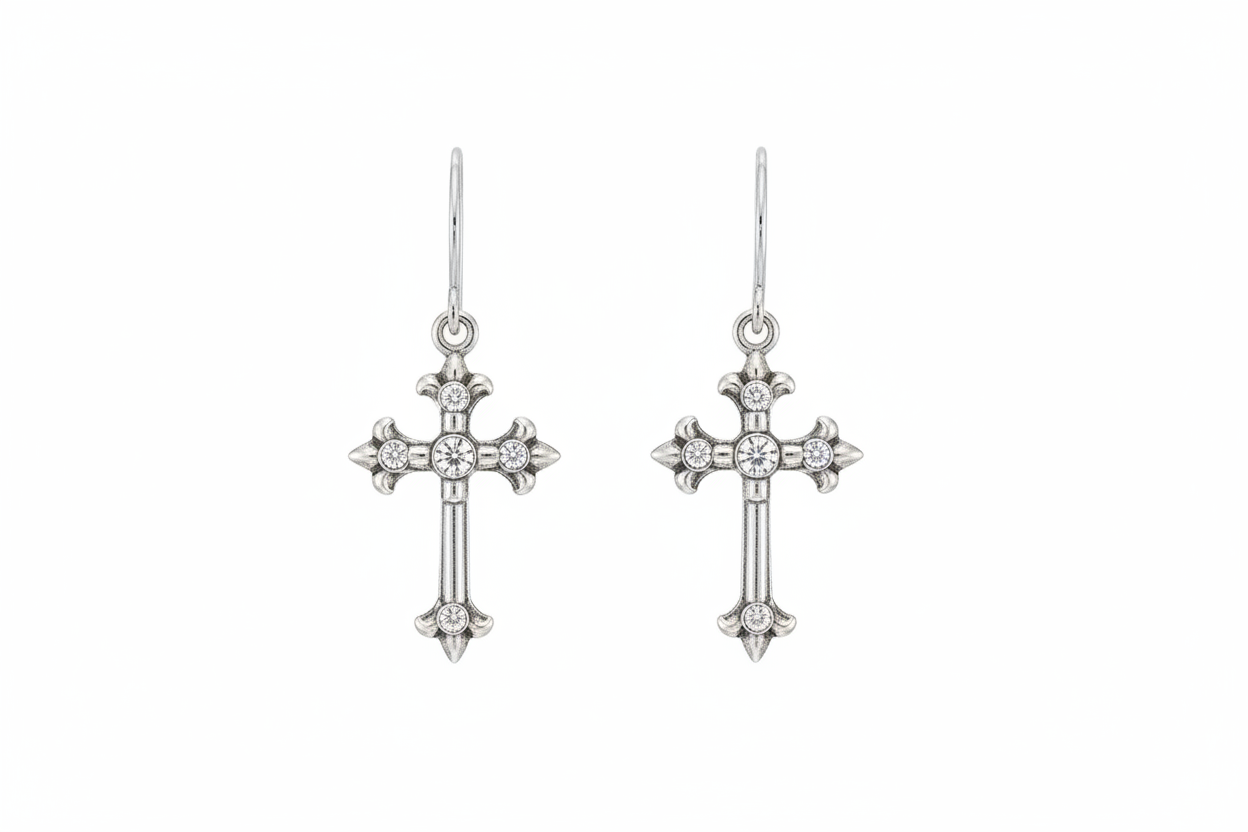 Dainty Cross Earrings