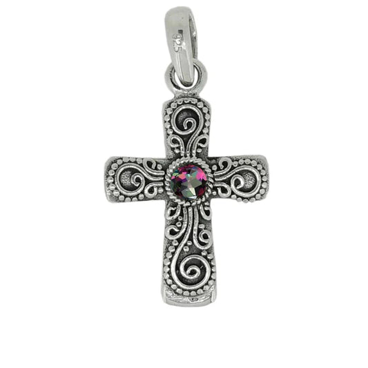 Gemstone Cross Pendant