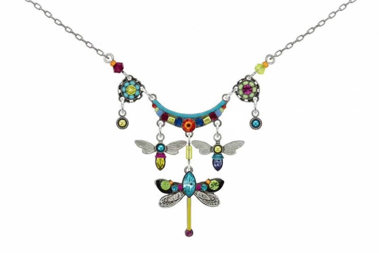 Dragonfly Waterfall Necklace