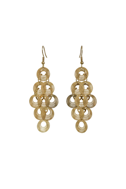 Golden Echo Cascade Earrings