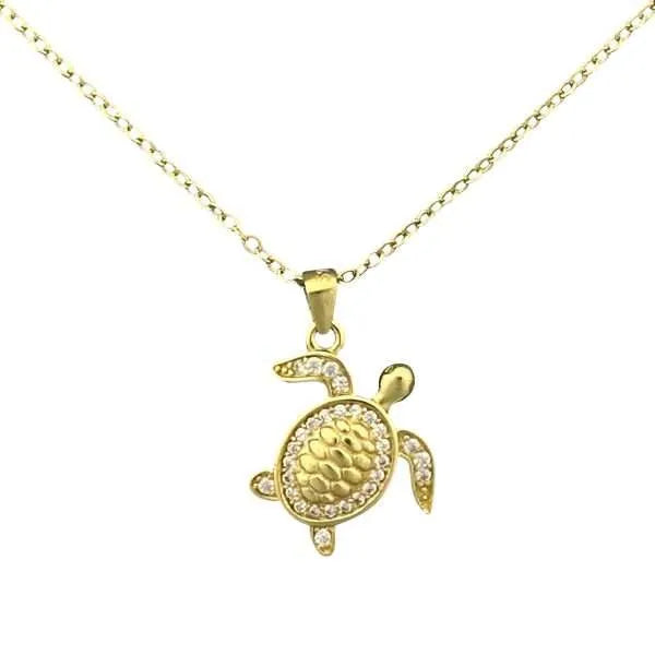 CZ Sea Turtle Necklace