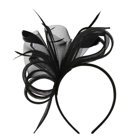 Fascinator Headband w/ Side Loops and Feathers
