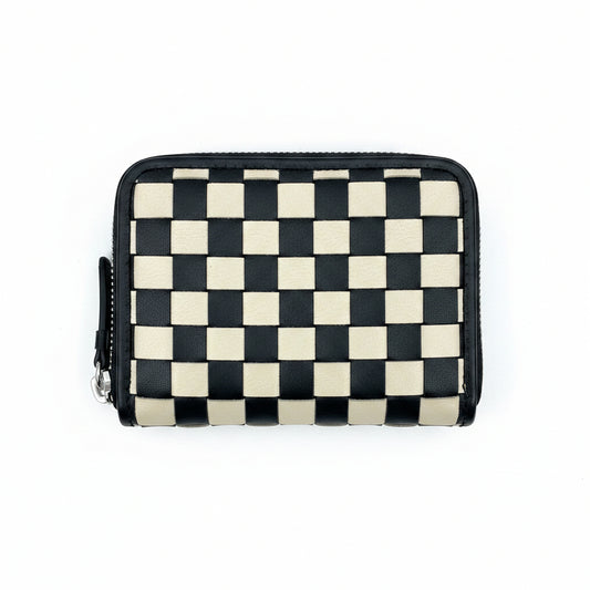Checkboard Zip Around Wallet