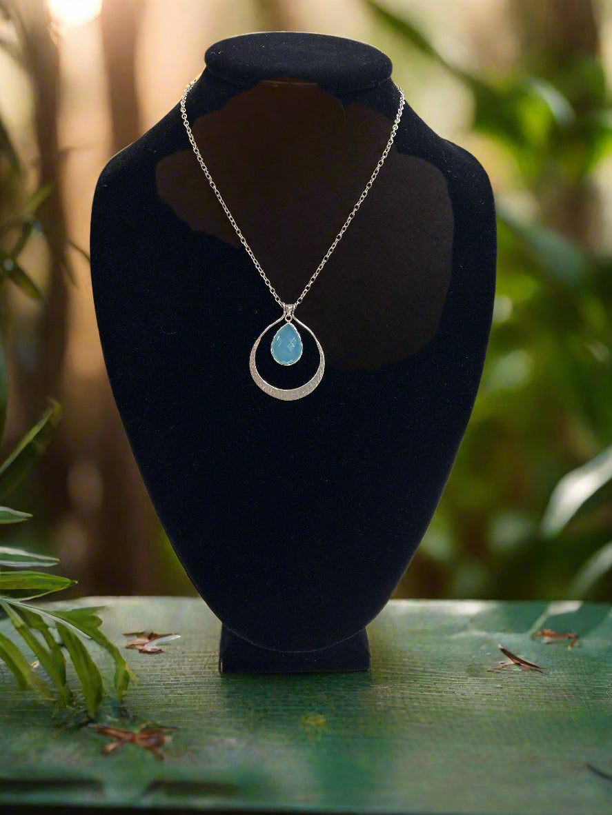 SS Blue Stone Necklace