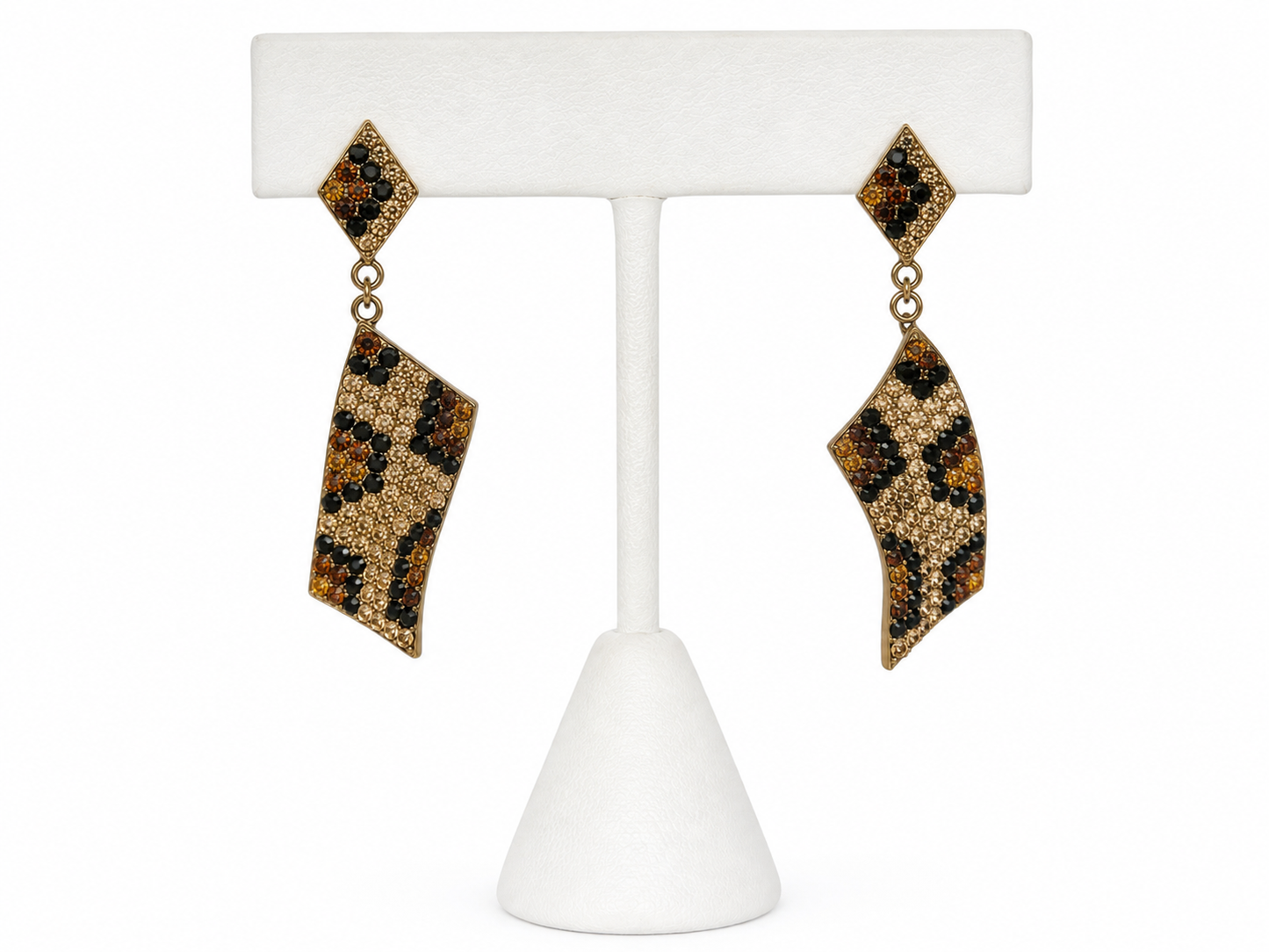 Amber Cheetah Print Earrings