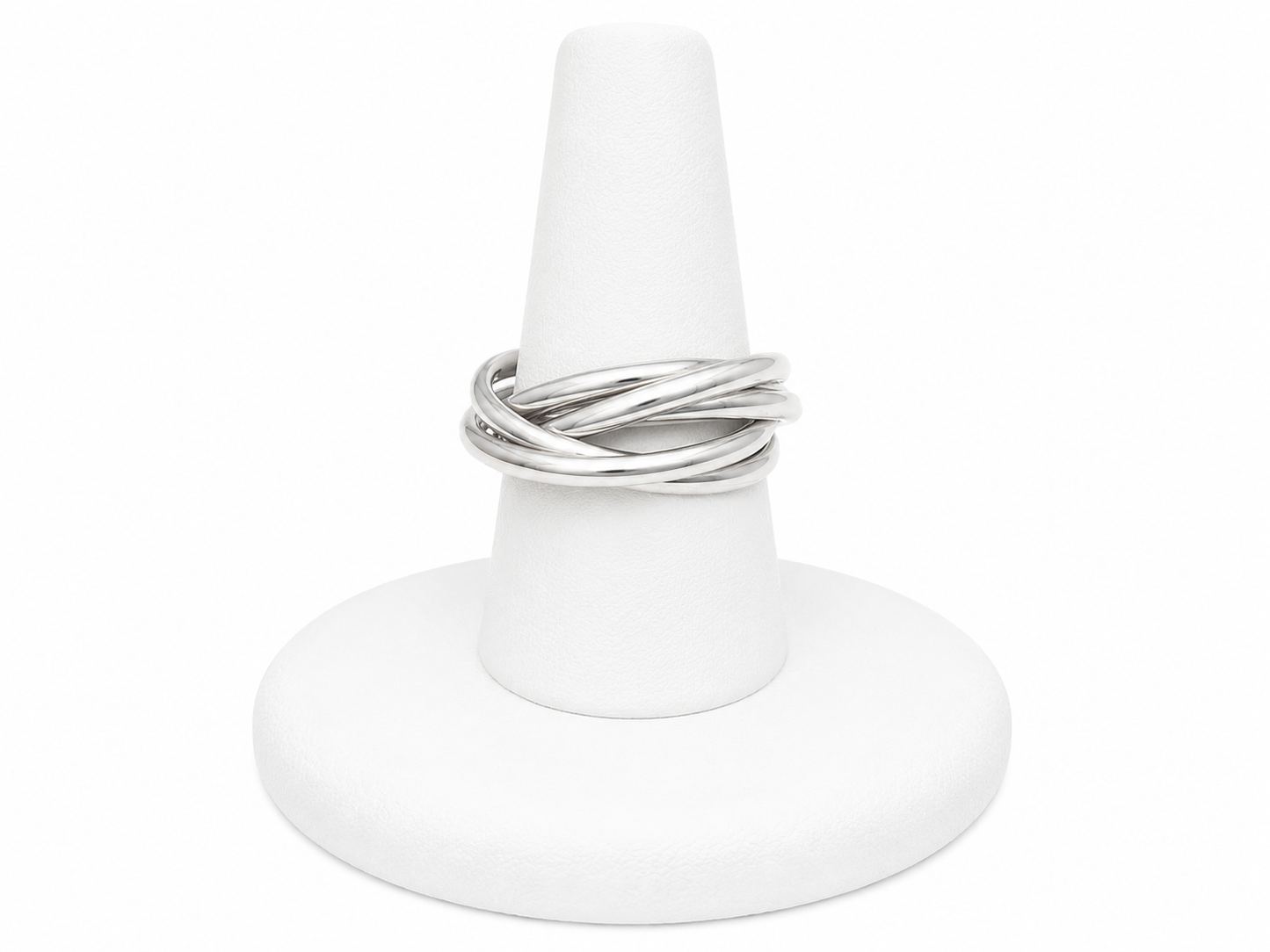Sterling Silver Multi-Band Crossover Ring