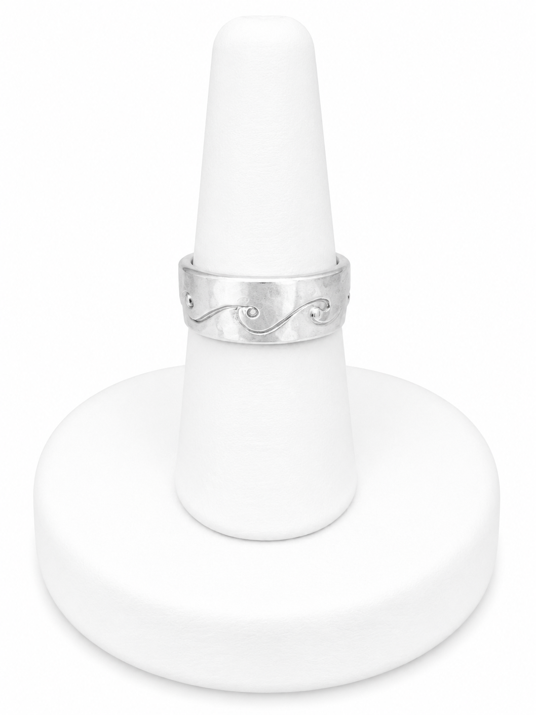 Sterling Silver Wave Scroll Band Ring