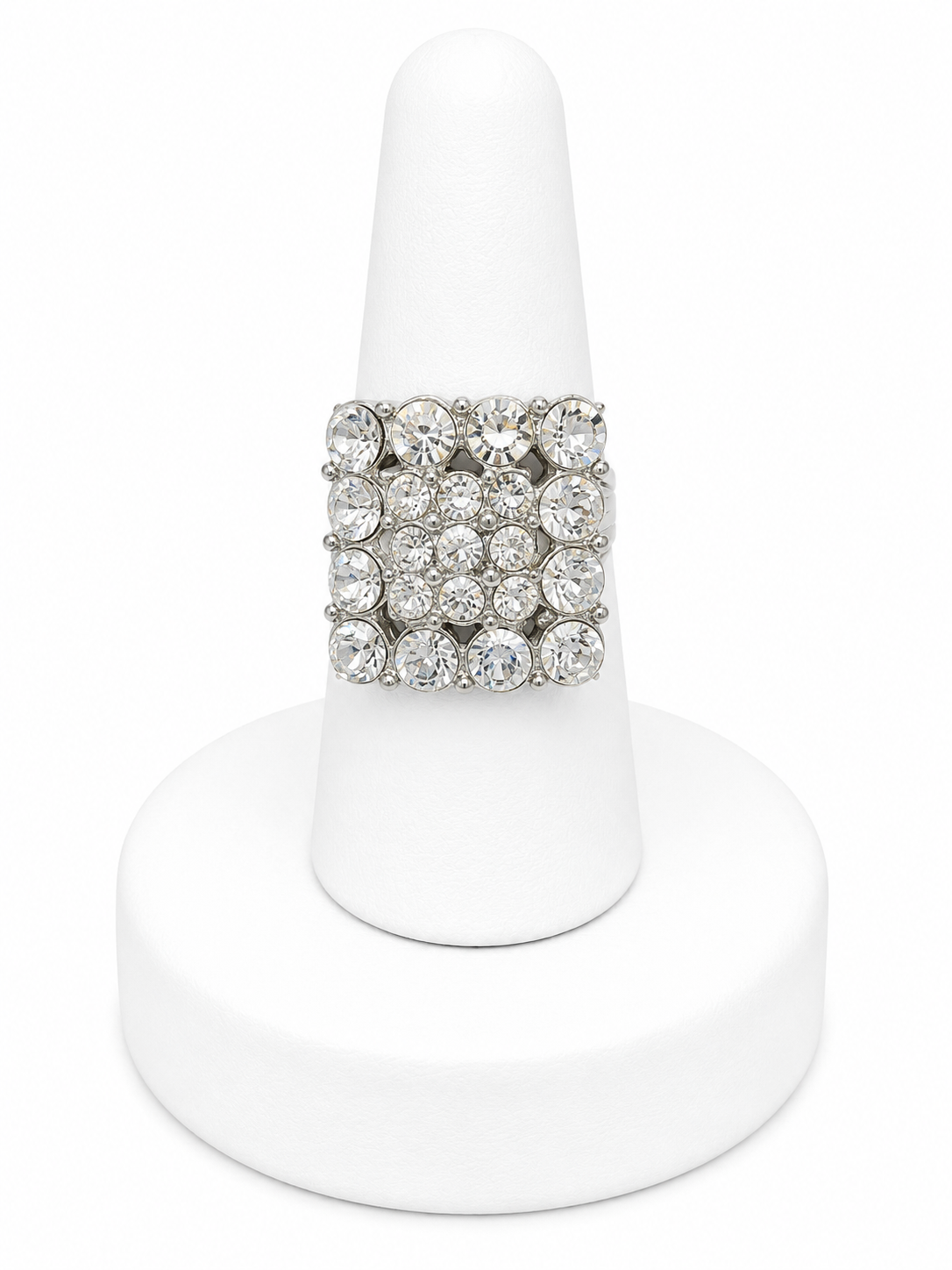 Adjustable Crystal Statement Ring