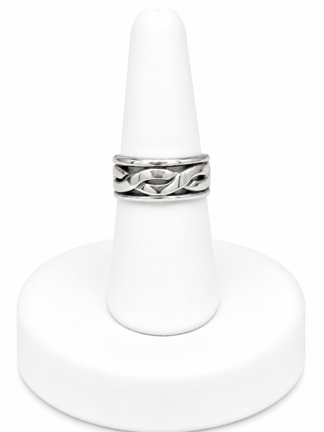 Sterling Silver Celtic-Inspired Interwoven Band Ring
