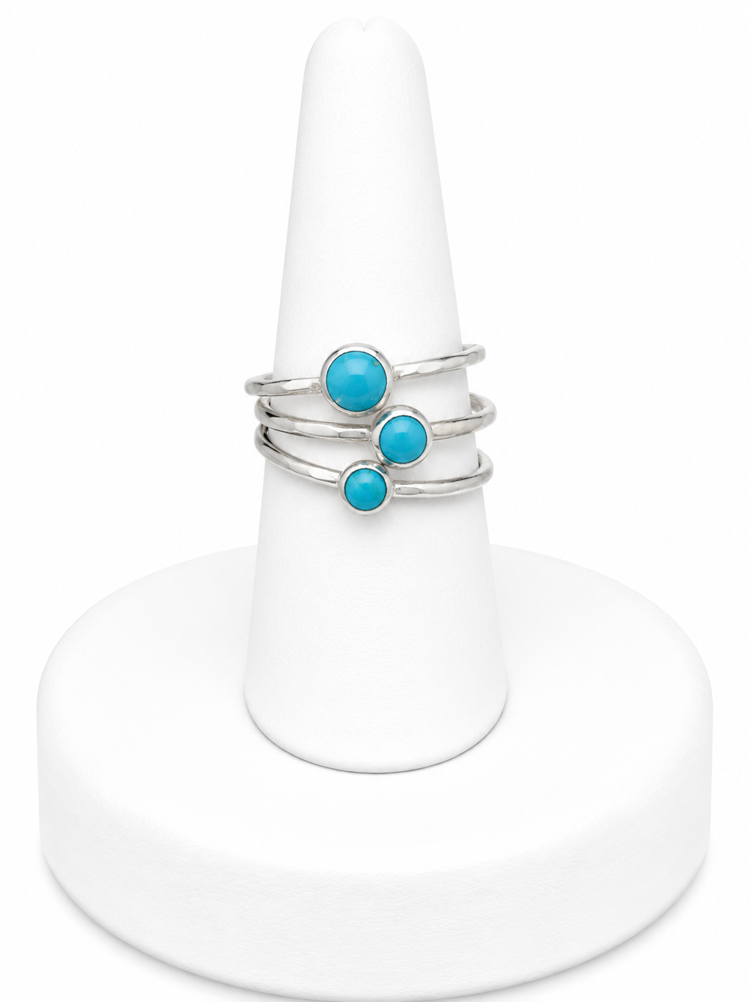 Sterling Silver Turquoise Triple Stone Ring