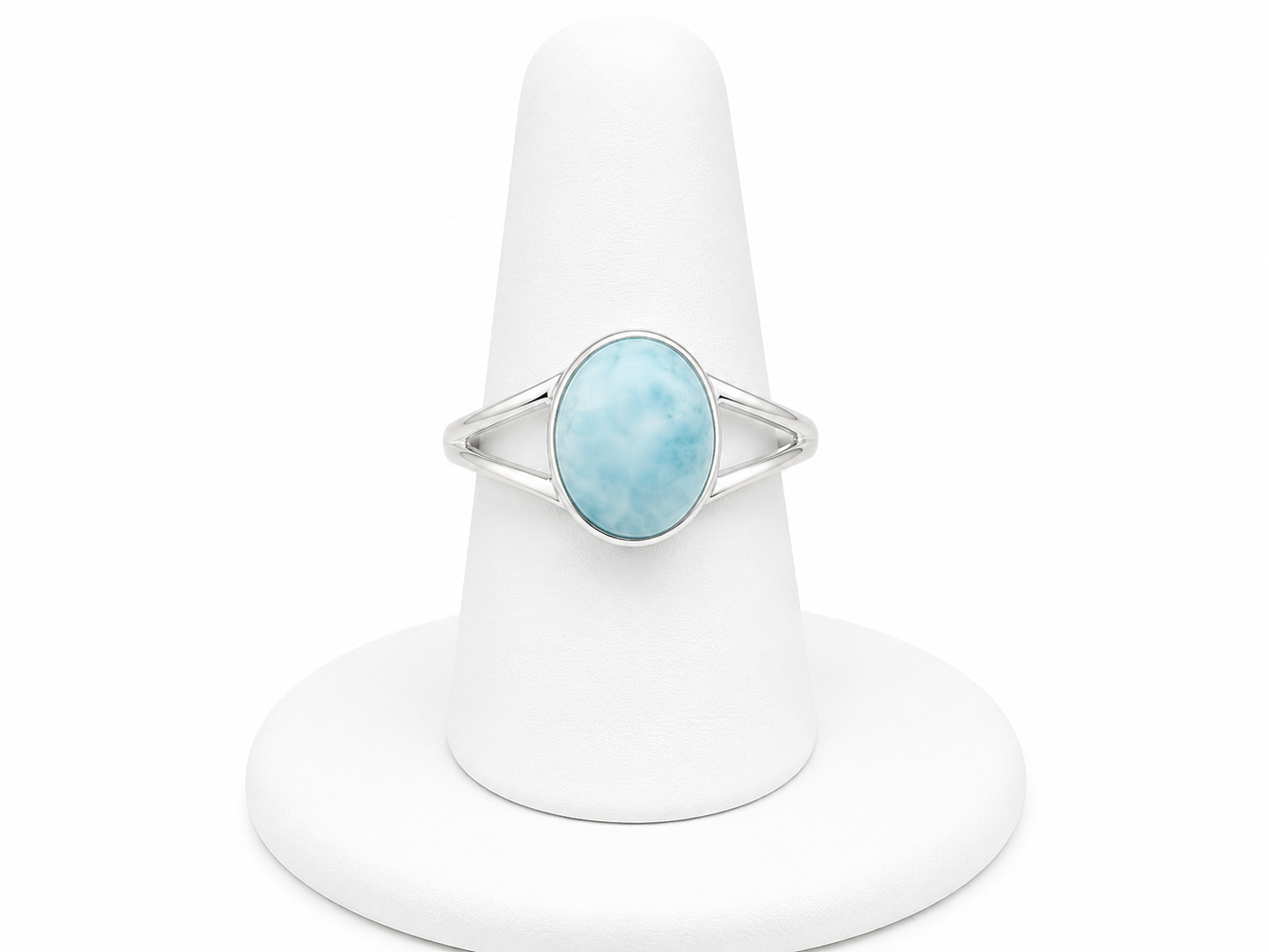 Sterling Silver Larimar Oval Ring