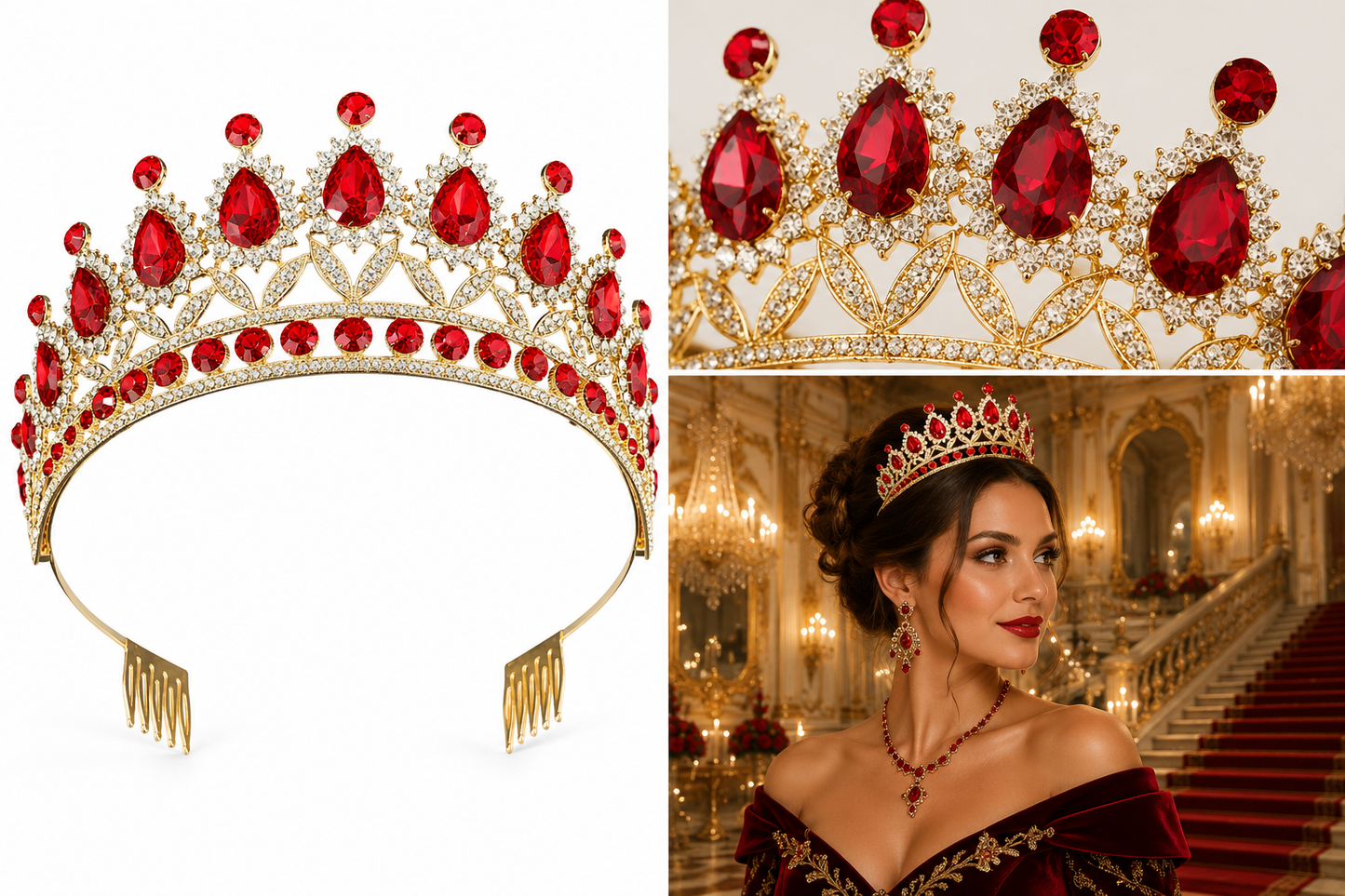 Dazzling Flower Rhinestone Tiara