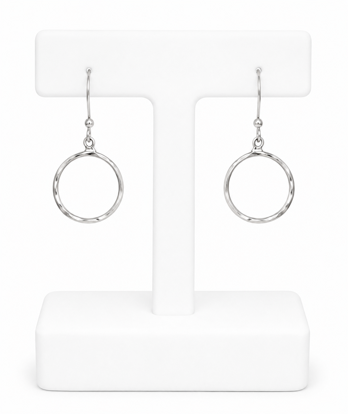 Sterling Silver Circle Drop Earrings