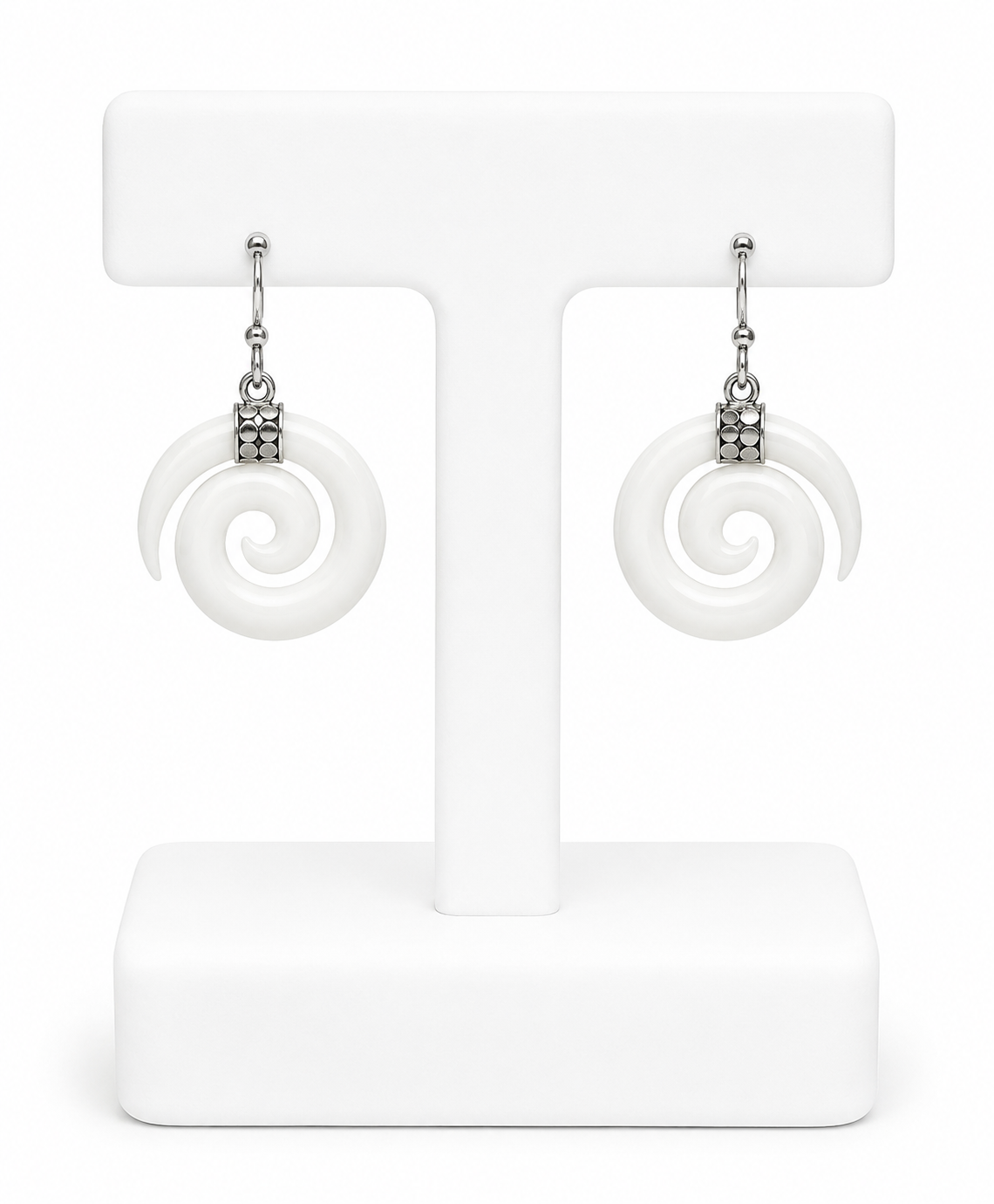 Sterling Silver Spiral Drop Earrings