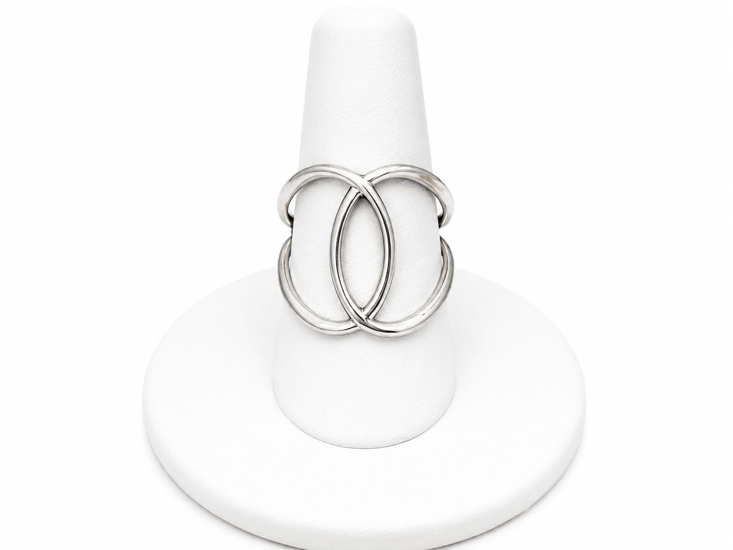 Sterling Silver Interlocking Loop Ring
