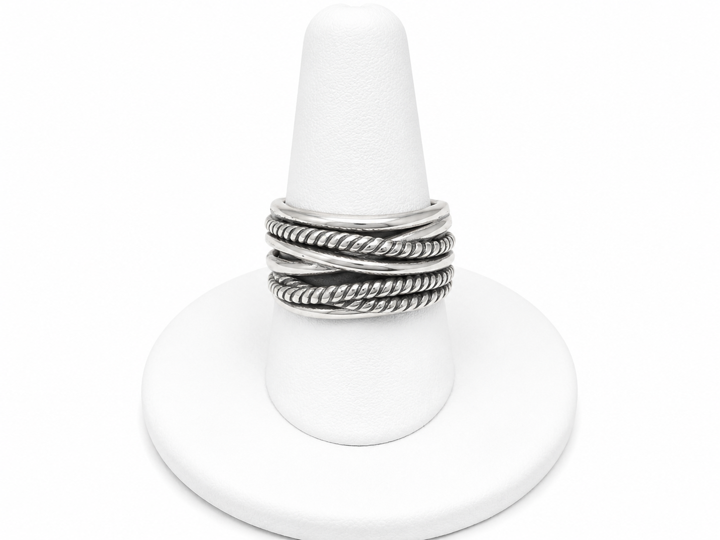 Sterling Silver Multi-Band Twist Ring