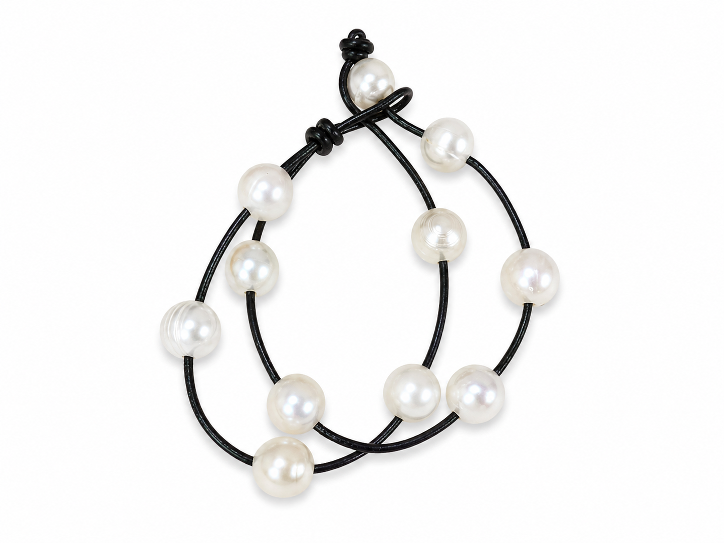 Double Strand Pearl Cord Bracelet Set