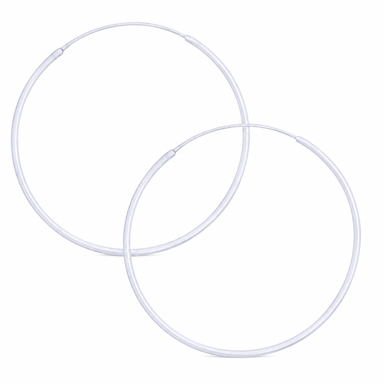 Sterling Silver 40mm Endless Hoop Earrings