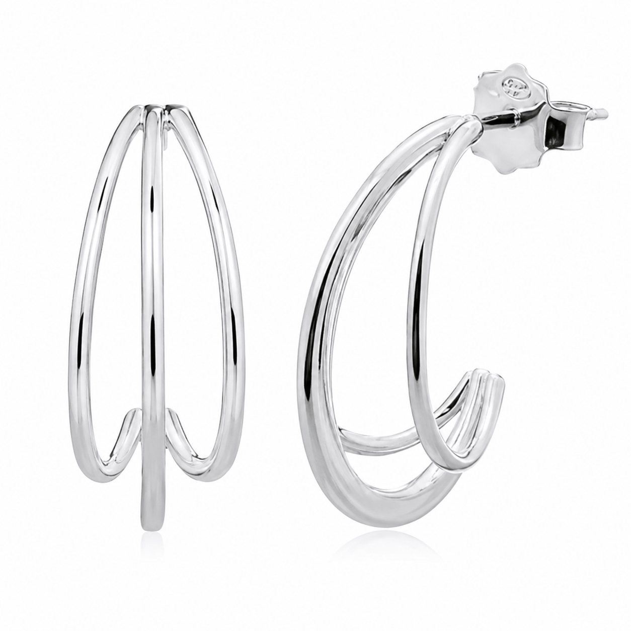 Triple Wire Hoop Earrings