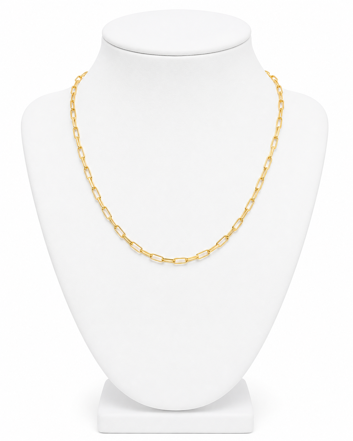 18K Gold Plated Sterling Silver Paperclip Chain Necklace