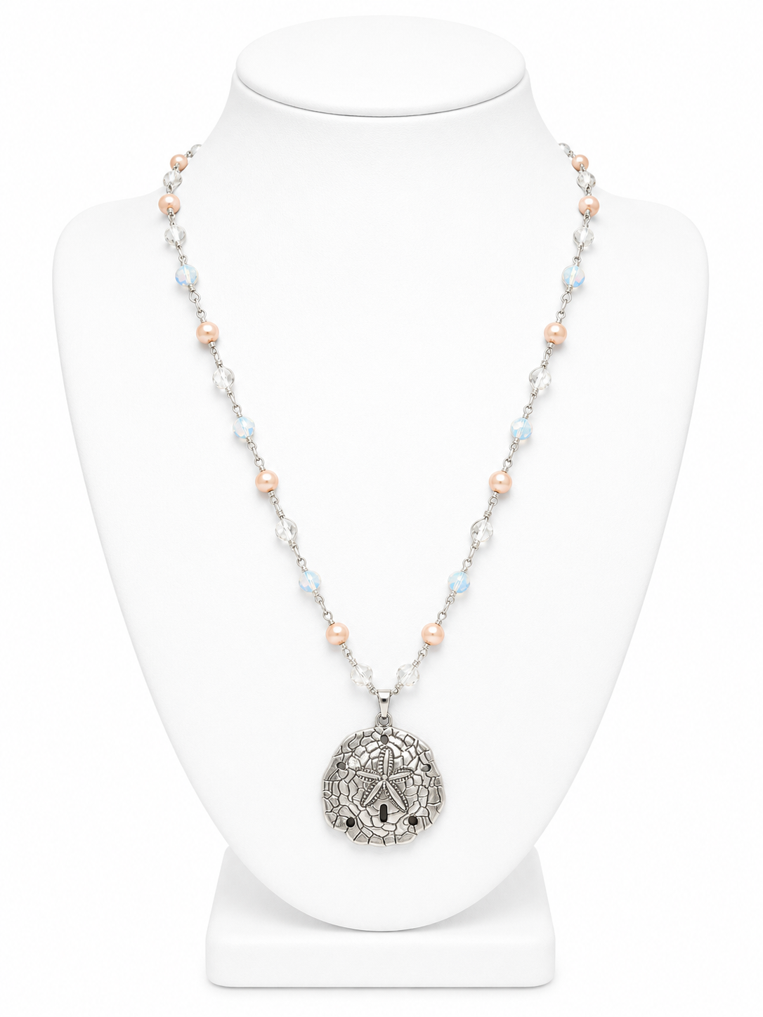 Coastal Sand Dollar Pendant Necklace