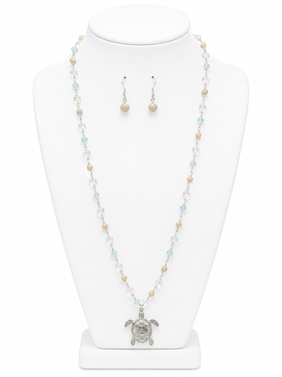Coastal Turtle Necklace & Earring Set