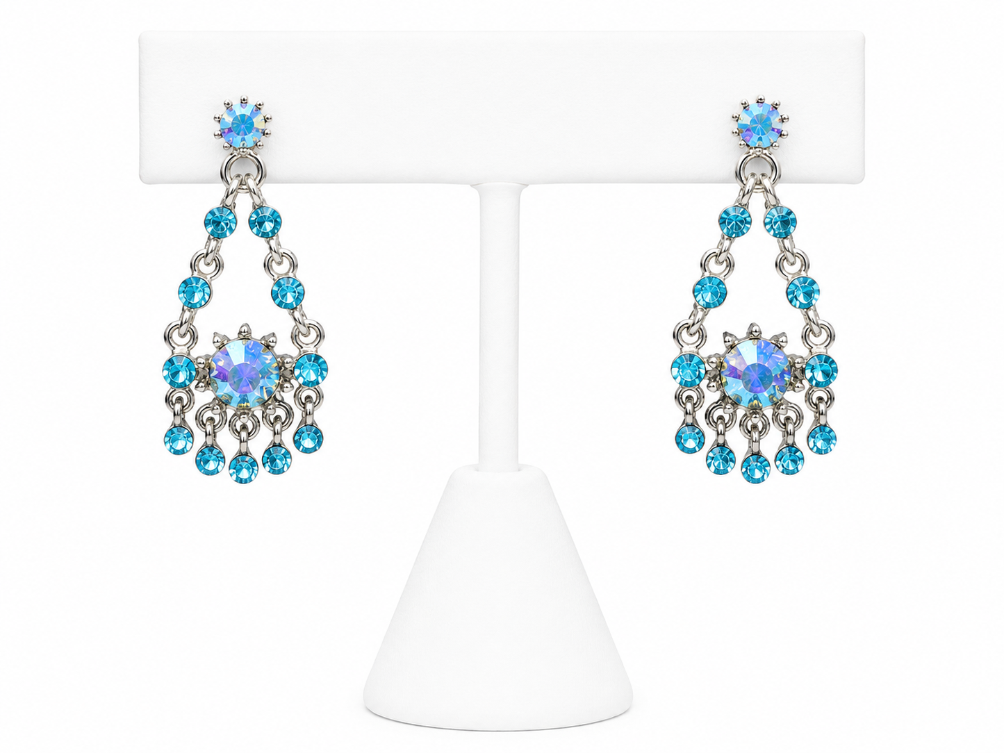 Caribbean Tide Crystal Chandelier Earrings