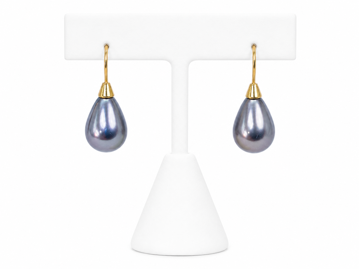Midnight Pearl Drop Earrings