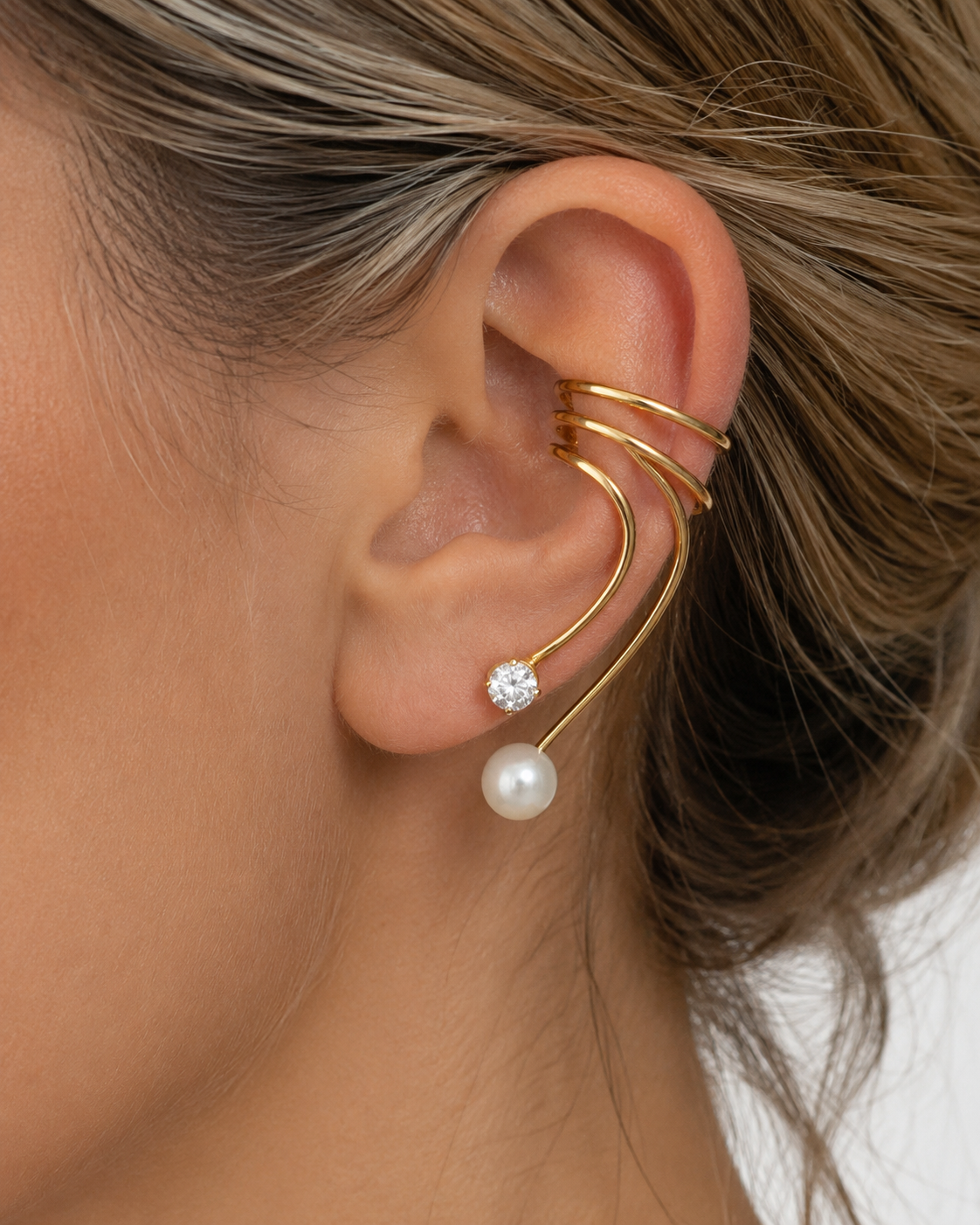 Pearl & CZ Ear Charm