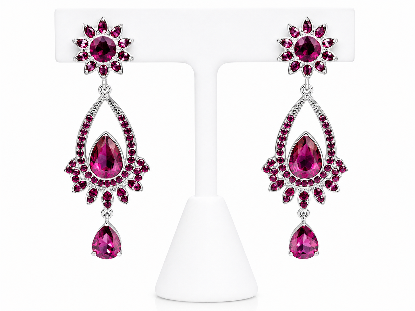 Amethyst Bloom Statement Earrings