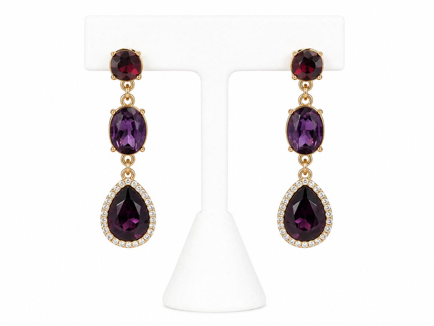 Midnight Plum Elegance Earrings