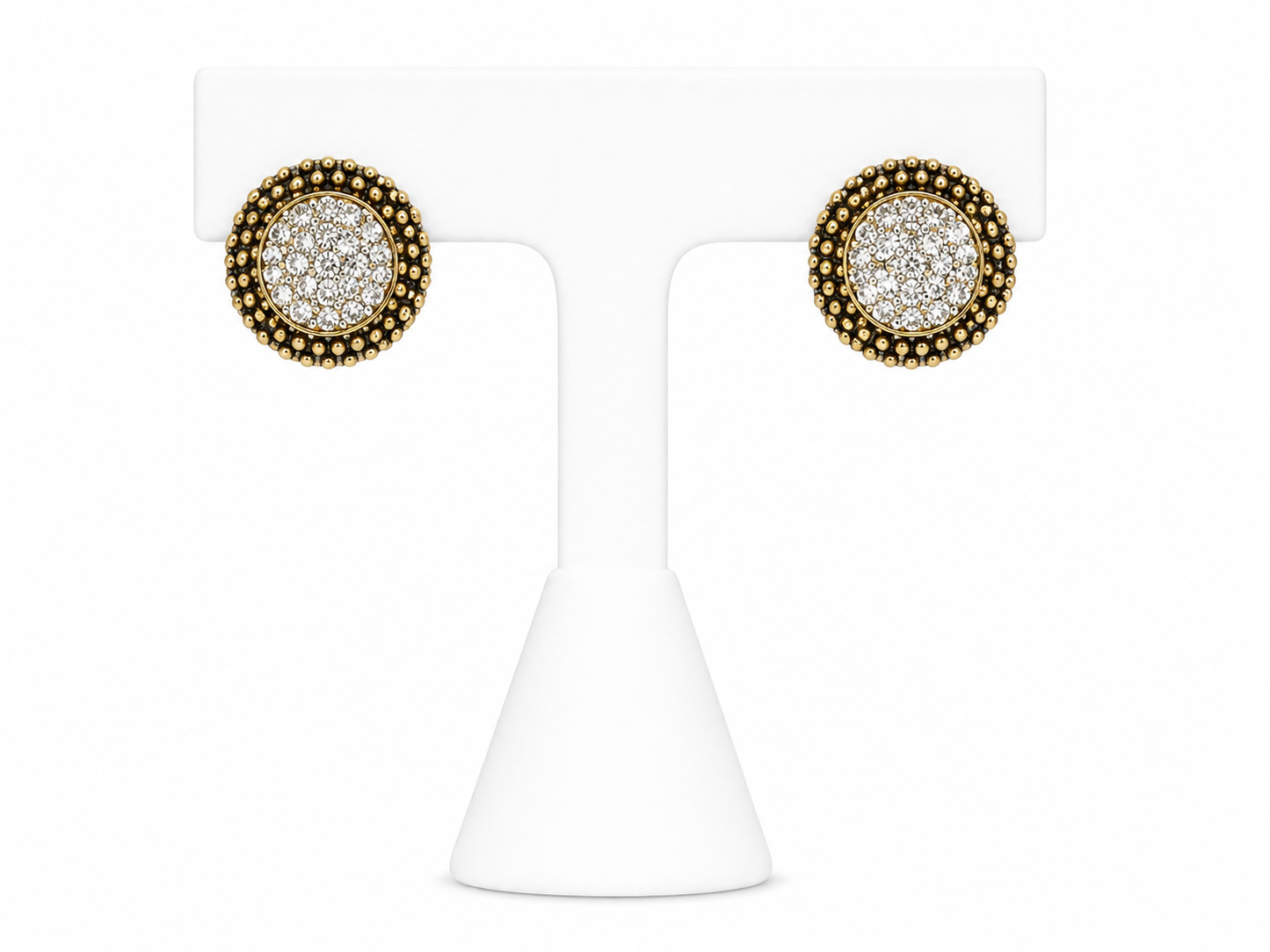 Vintage Sparkle Halo Stud Earrings