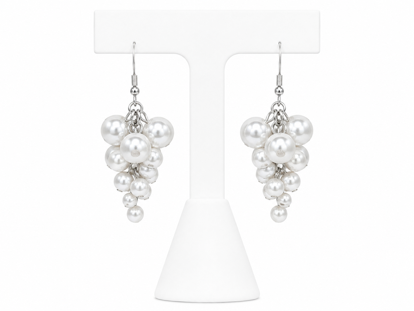 Pearl Cascade Cluster Earrings