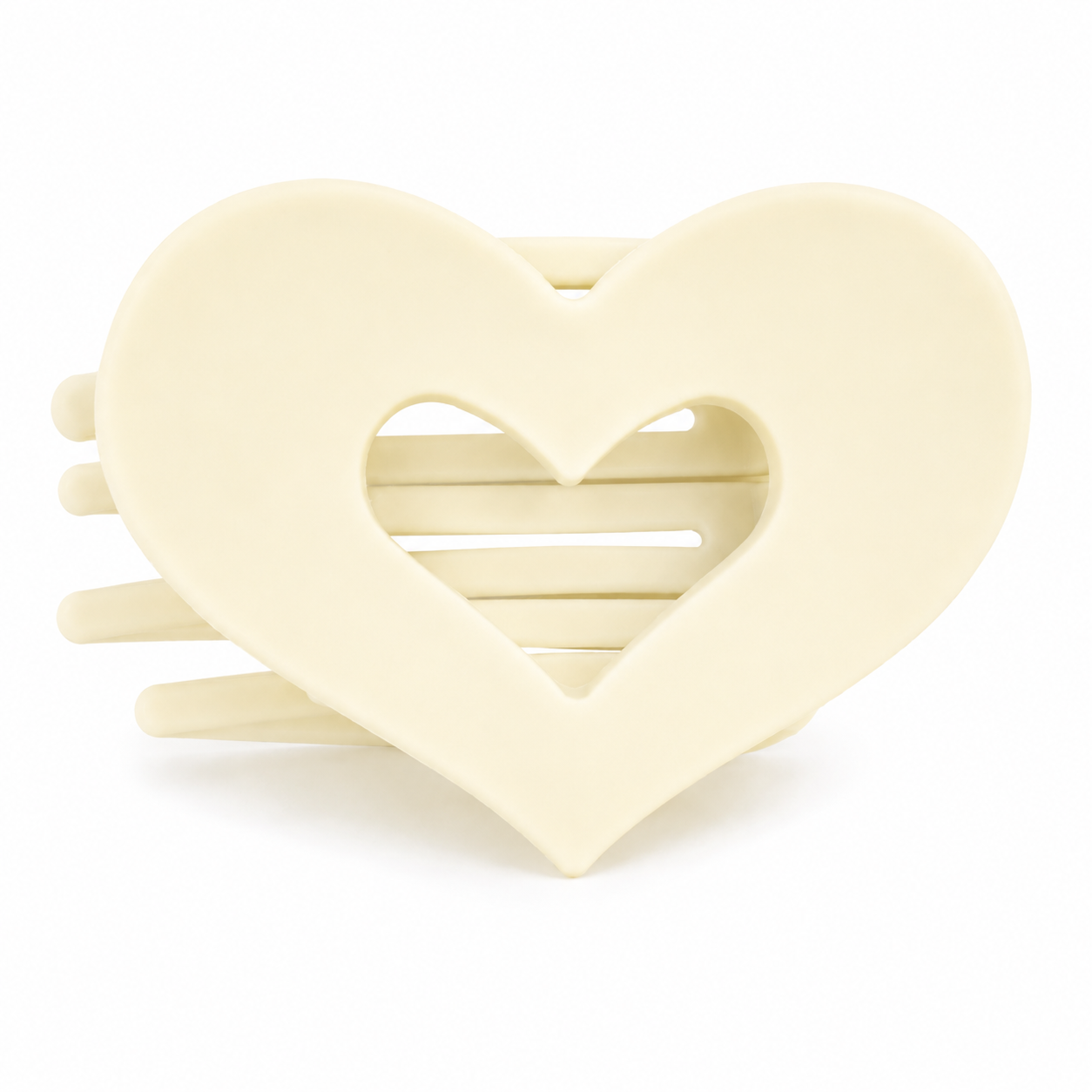 Matte Jumbo Cut Out Heart Hair Claw