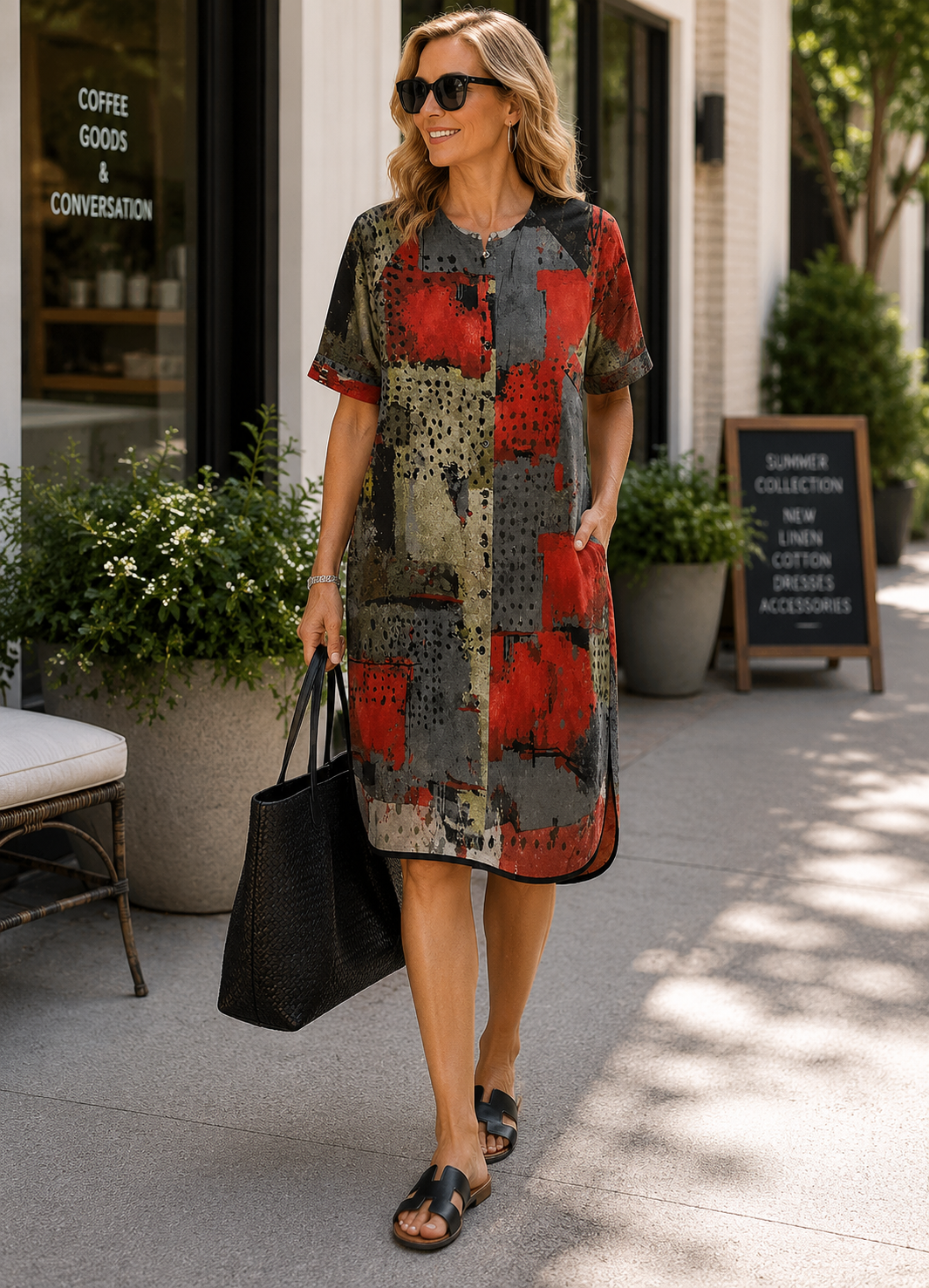 Crimson Canvas Dress
